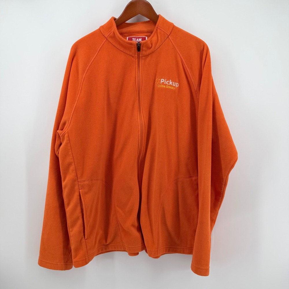 Team 365 2XL Walmart OGP Jacket Orange Online Grocery Pickup Employee Fleece